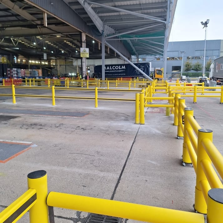 Dock Bay Polymer Barrier Installation