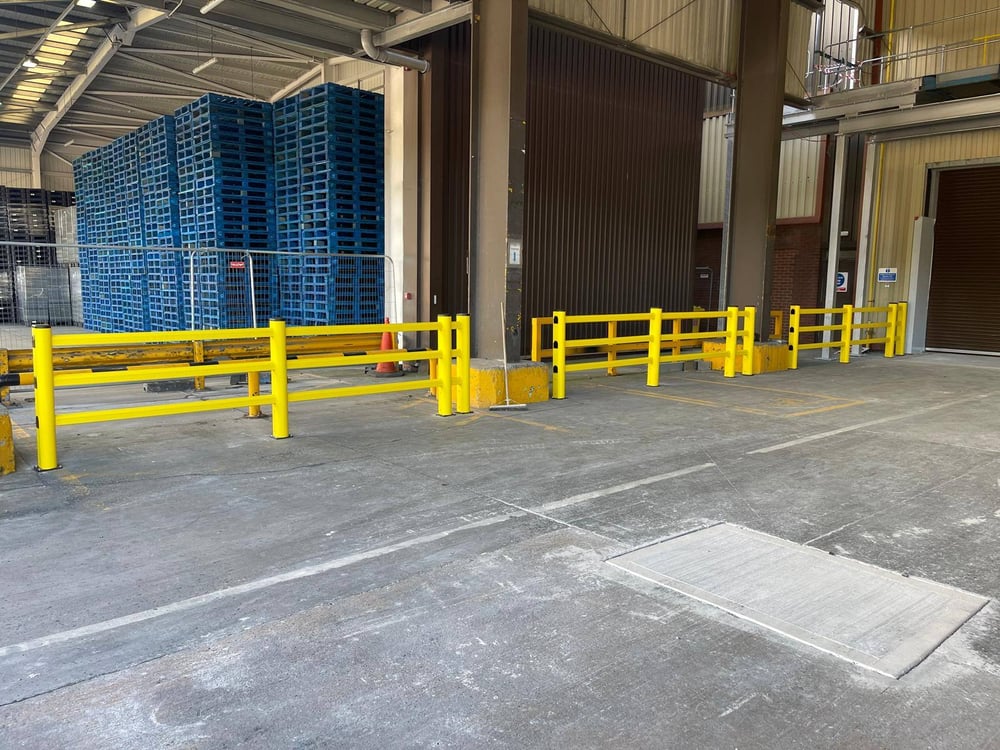 Polymer safety barriers in external operational area