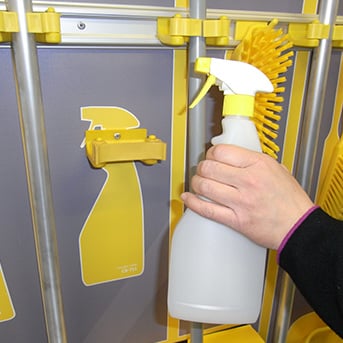 5S Shadow Boards - Clarity Cleaning Station Bottle - Clarity Visual Management