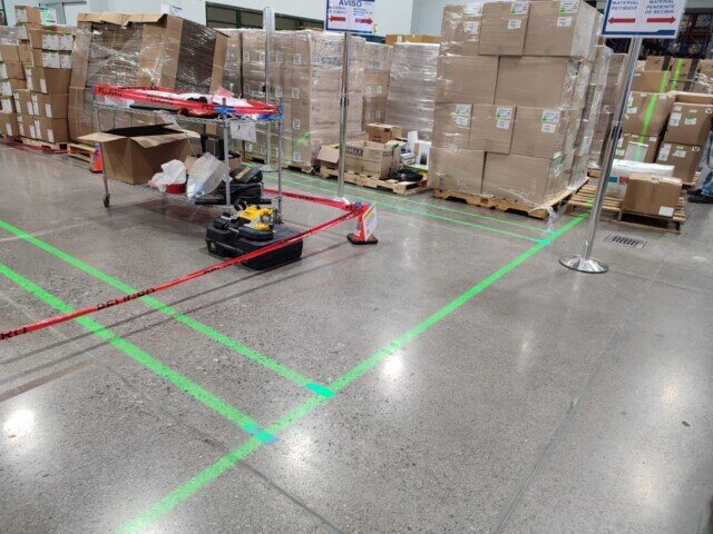 LED projected floor markings for warehouse 5S