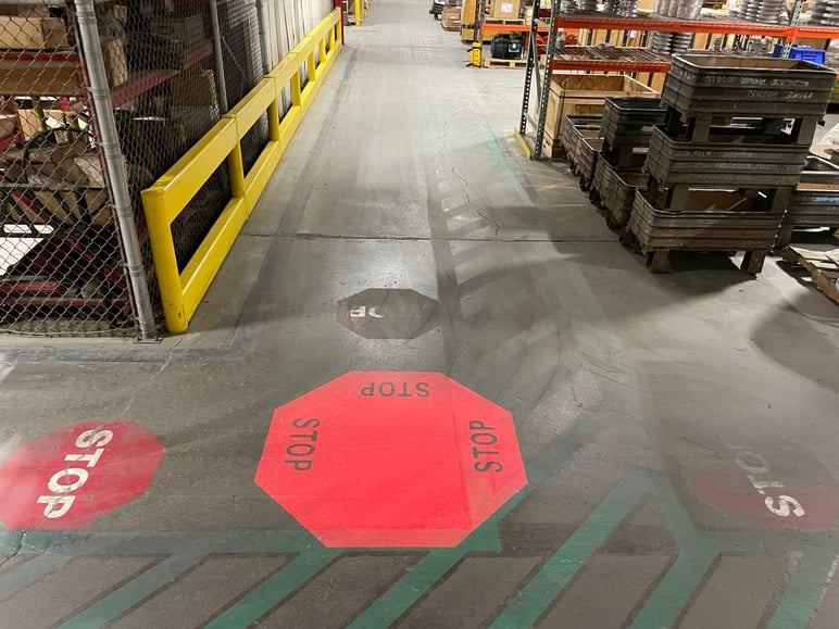 LED projected floor marking - Red light source