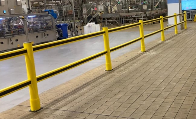 Hygiene-compliant FLT barrier in food production