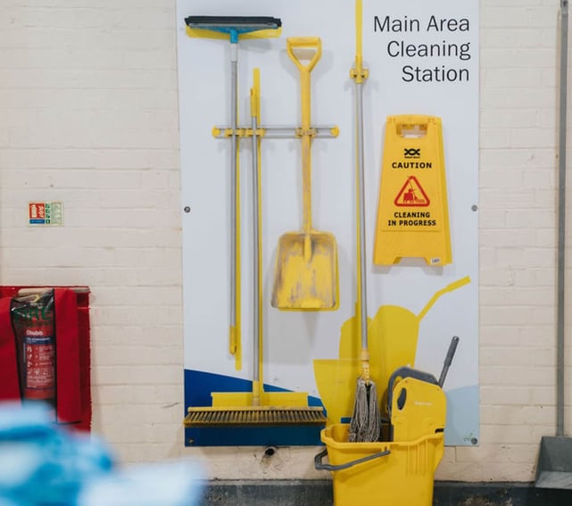 cleaning station shadow board visual management - after-1