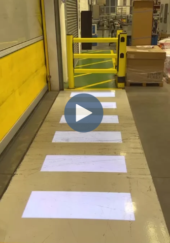 Interactive projected floor markings vs paint