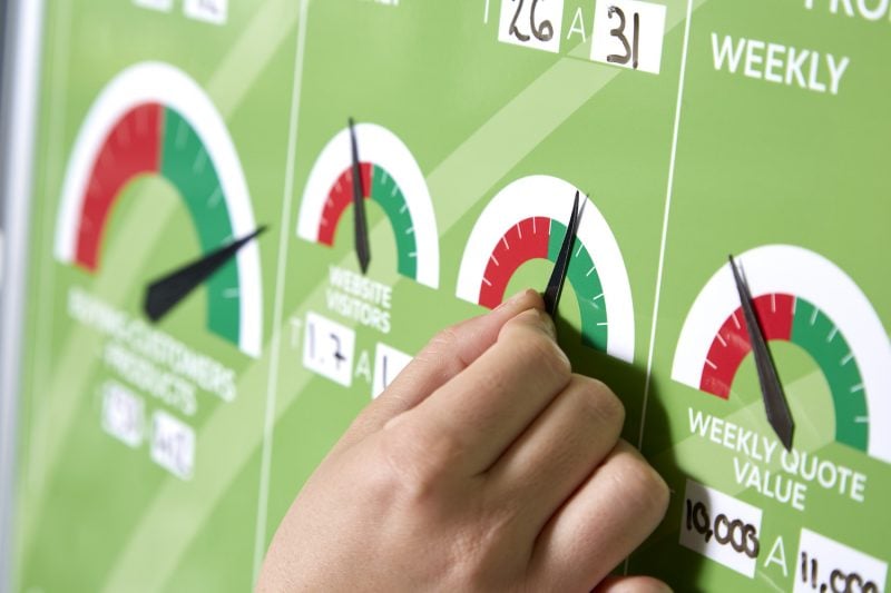 Large warehouse safety sign mounted on wall displaying hazard warnings and safety procedures